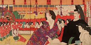 Heian Period Prints: Bugaku Performance at the Imperial Palace during Hinamatsuri