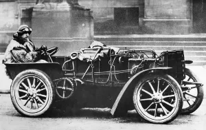 Bugatti Prints: Bugatti prototype built for the Paris-Madrid race, (c1901-c1903?)