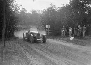 Chalfont St Peter Prints: Bugatti Type 43, Bugatti Owners Club Hill Climb, Chalfont St Peter, Buckinghamshire, 1935