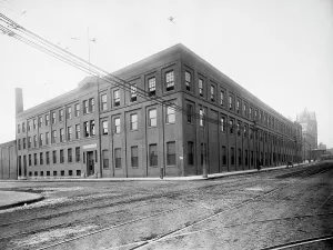 Tram Line Prints: Buhl Stamping Co. building, Detroit, Mich. between 1905 and 1915. Creator: Unknown
