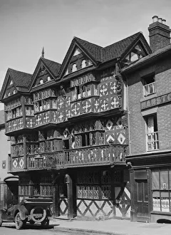 Shropshire Prints: Buick outside the Feathers Hotel, Ludlow, Shropshire, c1930. Artist: Bill Brunell