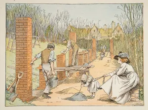 The Builder, from Four and Twenty Toilers, pub. 1900 (colour lithograph) The Builder, from Four and Twenty Toilers, pub. 1900 (colour lithograph)