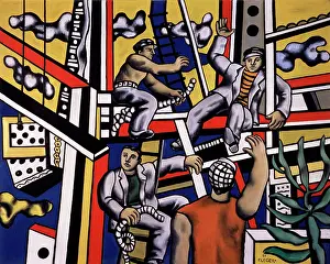 Scaffolding Prints: The Builders, 1951. Creator: Fernand Leger.
The Builders, 1951. Creator: Fernand Leger