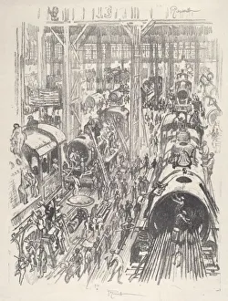Building Engines for the Allies, 1917. Creator: Joseph Pennell