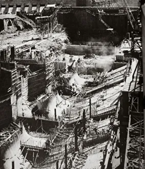 Work In Progress Prints: Building the Fort Loudon Dam, Tennessee, USA, early 1940s
