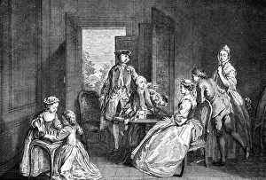 Francis Hayman Prints: Building Houses with Cards, 1743. Artist: Truchy
