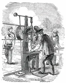 Steam Powered Prints: The Building in Hyde Park, for the Great Exhibition of 1851 - Drilling Machine