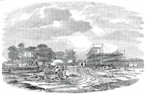 The Building in Hyde Park for the Great Exhibition of 1851 - General View of the Works, 1850. Creator: Unknown