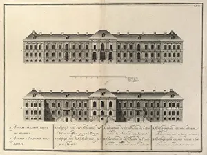 Kunstkammer Prints: The building of the Imperial Academy of Sciences with Library and Kunstkammer in St