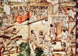 Mexico City Prints: The building of Mexico City, 16th century