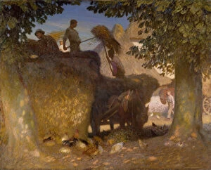 Chickens Gallery: Building the Rick, 1907. Creator: George Clausen