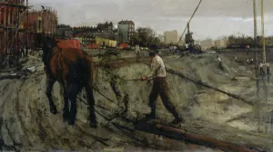Construction Worker Prints: Building Site, c.1900. Creator: George Hendrik Breitner