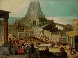 Construction Site Prints: The Building of the Tower of Babel, 1600-1620. Creator: Circle of Louis de Caulery