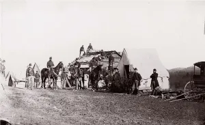 Us Army Gallery: Building Winter Quarters, 1861-65. Creator: Unknown