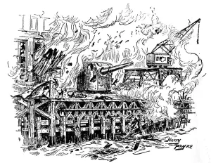 Raphael Tuck And Sons Prints: One After Another The Buildings Burst Into Flames