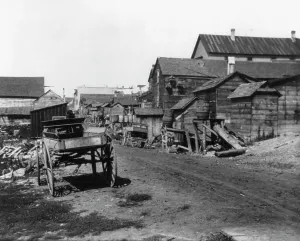 Unpaved Prints: Buildings, etc. adjacent to a Mesabi Range mine in northeast Minnesota