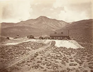 Buildings of Sutro Tunnel, 1875, printed ca. 1876. Creator: Carleton Emmons Watkins