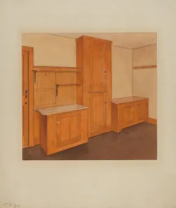 John W Kelleher Prints: Built-in Cupboard, c. 1938. Creator: John W Kelleher