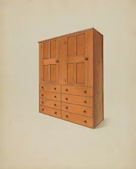 Storage Collection: Built-In Drawers, 1937. Creator: John W Kelleher