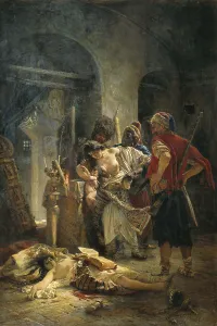 Balkan War Gallery: The Bulgarian Martyresses, 1877. Artist: Makovsky, Konstantin Yegorovich (1839-1915)