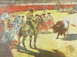 Matador Prints: Bull-Fight, 1897. Creator: Alexandre Lunois