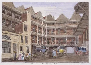 Service Industry Prints: Bull and Mouth Street, London, 1806. Artist: Valentine Davis