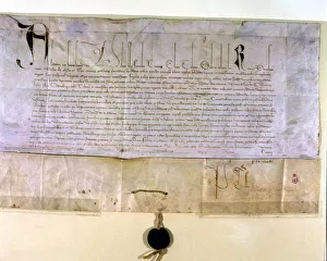 Spain Community Of Madrid Prints: Bull of Pope Alexander VI in 1494, in which the appointment of Gonzalo Ximenez de Cisneros