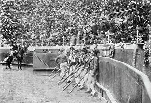 Bull Fighting Prints: Bull Ring, Mexico, between c1915 and c1920. Creator: Bain News Service