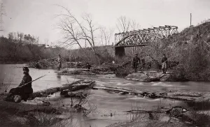 Bull Run Prints: Bull Run. Bridge Near Union Mills, ca. 1862. Creator: Tim O Sullivan