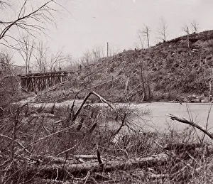 Bull Run Prints: Bull Run. Bridge near Union Mills (destroyed seven times), ca. 1862