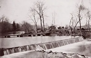 Bull Run Prints: Bull Run. Pontoon Bridge near Blackburns Ford, 1862. Creators: Tim O Sullivan, George N