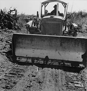 Caterpillar Collection: Bulldozer equipped with grader... Nieman farm, near Vader, Lewis County, Western Washington, 1939