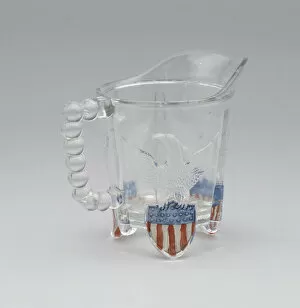 Stars And Stripes Gallery: Bullet & Emblem pattern cream pitcher, 1870 / 1900. Creator: Unknown