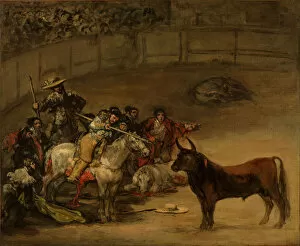 Los Angeles Collection: Bullfight, Suerte de Varas, 1824. Artist: Goya, Francisco, de (1746-1828)
