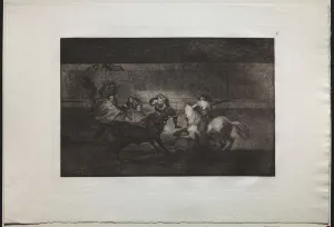 Bullfights: The Death of Pepe Illo (3rd Composition), 1876. Creator: Francisco de Goya (Spanish