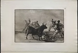 Bullfights: The Rabble Hamstringing the Bull with Lances, Sickles, Banderillas and Other Arms