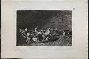 Bullfights: Two Teams of Picadors Thrown One After the Other by a Single Bull, 1876