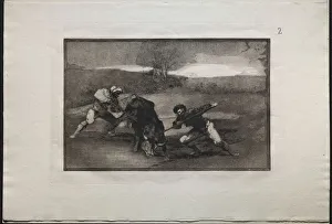 Bullfights: Another Way of Hunting on Foot, 1876. Creator: Francisco de Goya (Spanish, 1746-1828)