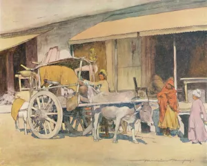 Flora Annie Steel Prints: A Bullock-cart, Ajmere, 1905. Artist: Mortimer Luddington Menpes