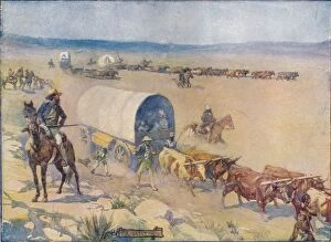 The Bullock-Waggons Wound Slowly Over The Billowy Plains, c1908, (c1920). Artist: Joseph Ratcliffe Skelton