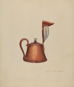 Lens Prints: Bulls Eye Hand Lantern, c. 1942. Creator: Ernest A Towers Jr