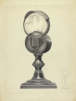 Winter Charlotte Prints: Bull's Eye Lamp, c. 1939. Creator: Charlotte Winter