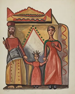 Boyd Prints: Bulto - Holy Family, 1935 / 1942. Creator: E. Boyd