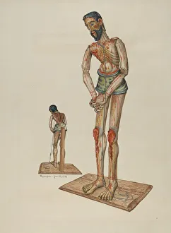 Bulto (Penitente Nazarine Christ), 1939. Creator: Eldora P. Lorenzini Bulto (Penitente Nazarine Christ), 1939. Creator: Eldora P. Lorenzini