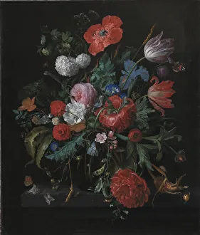 Poppies Prints: A Bunch of Flowers, 1659-1727. Creator: Jacob van Walscapelle