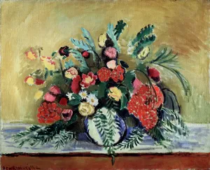 Henri Mile Benot Prints: Bunch of Flowers in a White Vase, c1909