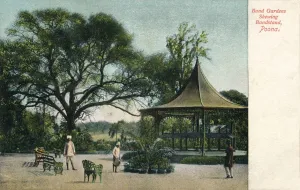 Bombay Prints: Bund Gardens Shewing Bandstand, Poona, c1900