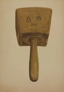 Mallet Prints: Bung Starter Mallet, c. 1942/1942. Creator: Irving L. Biehn