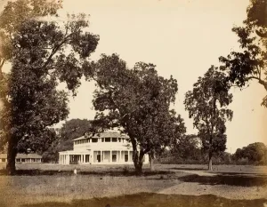 Bungalow Prints: Bungalow in Umballa, 1850s. Creator: Unknown