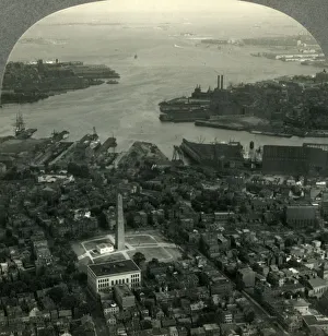 Dockyard Prints: Bunker Hill Monument and Boston Harbor from the Air